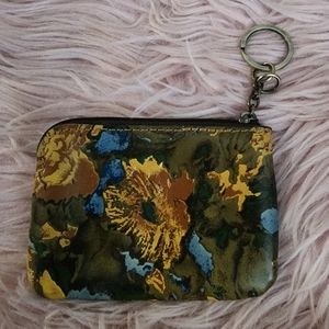 Patricia Nash floral leather zip coin purse